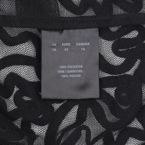 Windsmoor Women's Black Embroidered Cropped Jacket, Size 16