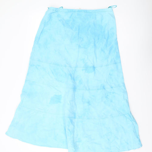 EAST Women's Blue Linen Flare Skirt - Size 12