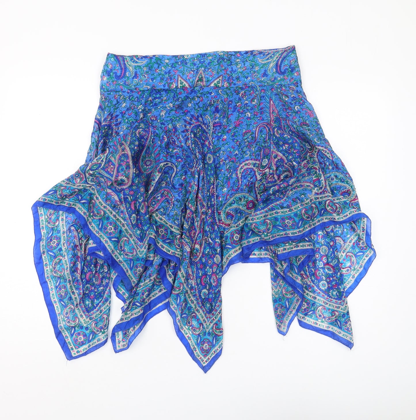 Lipsy Women's Blue Flare Skirt, Size 12, Paisley Pattern