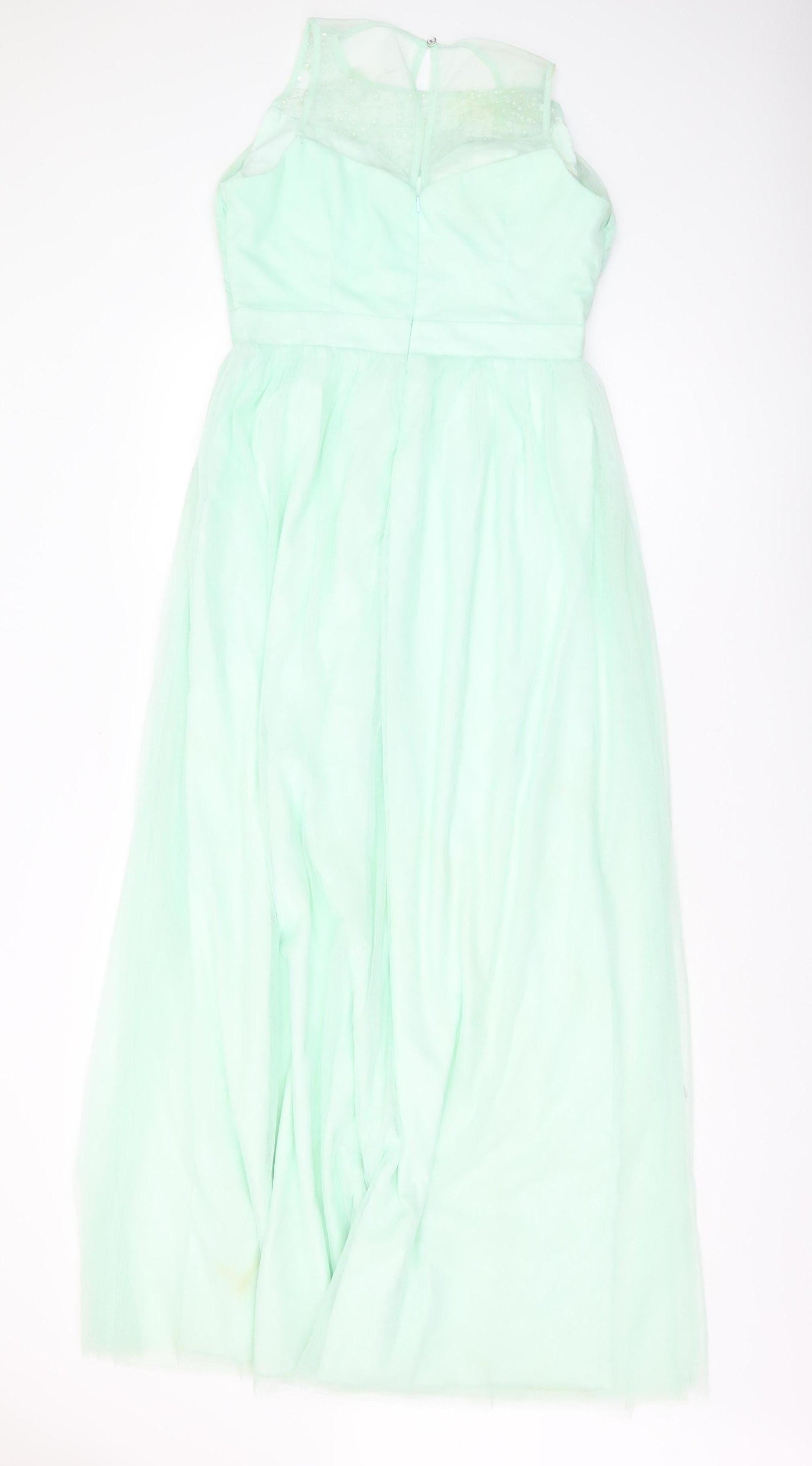 Little Mistress Women's Green Maxi Dress Size 12