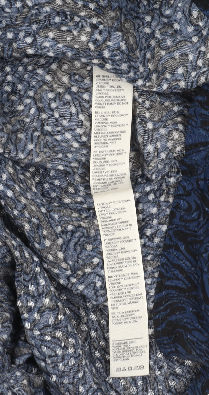 Fat Face Women's Blue Geometric Shift Dress Size 12