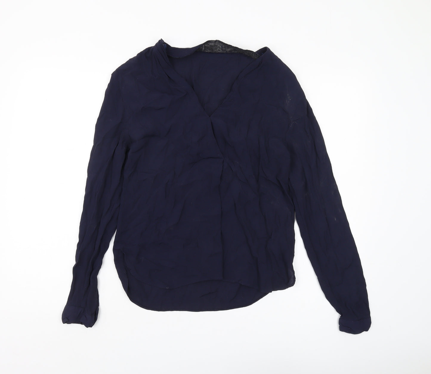 Warehouse Women's Blue V-Neck Blouse Size 8