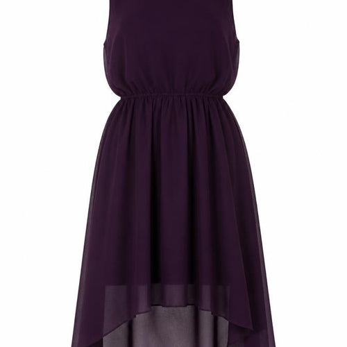 Oh My Love Purple A-Line Hi-Low Dress, XS Women