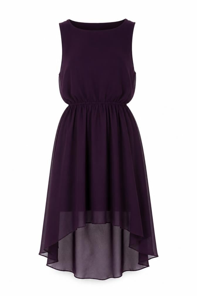 Oh My Love Purple A-Line Hi-Low Dress, XS Women