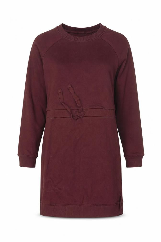 Front view of Threadbare Women's Brown XS Sweatshirt Dress