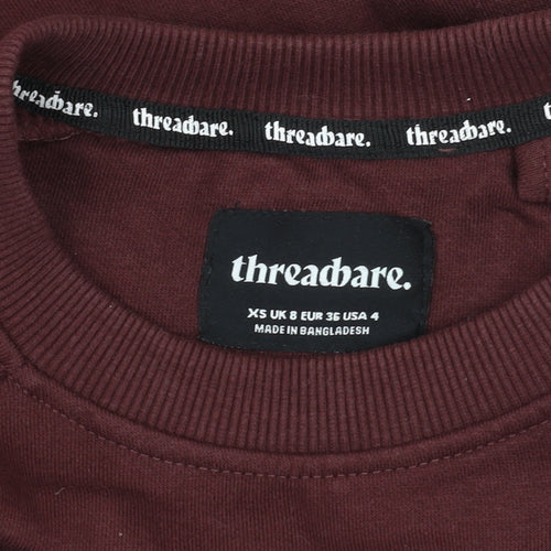 Threadbare Women's Brown XS Sweatshirt Dress