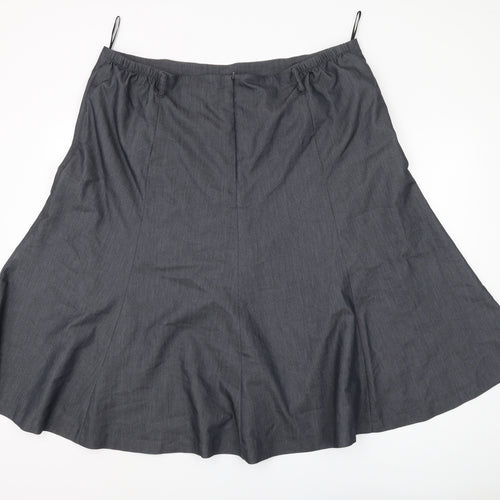 Damart Women's Grey A-Line Knee Length Skirt Size 24