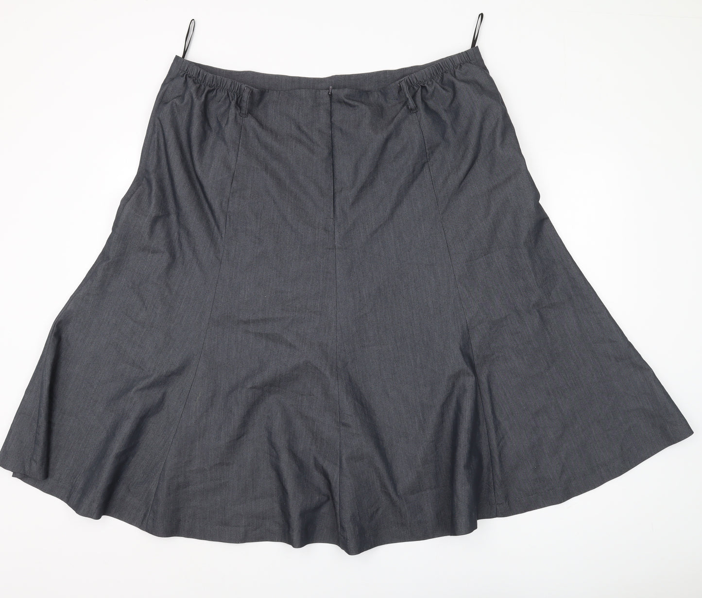 Damart Women's Grey A-Line Knee Length Skirt Size 24