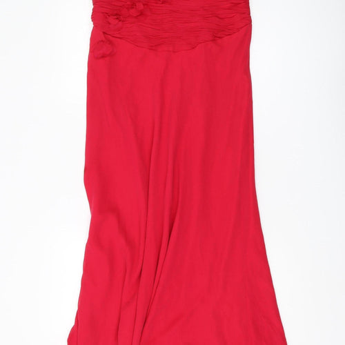 Ben de Lisi Women's Red Halter Maxi Dress - Size 12