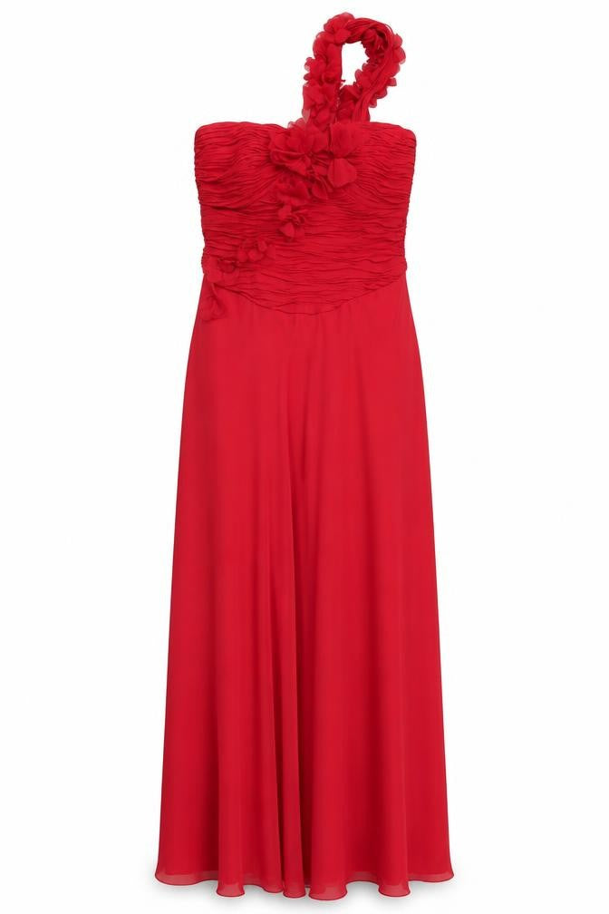 Ben de Lisi Women's Red Halter Maxi Dress - Size 12