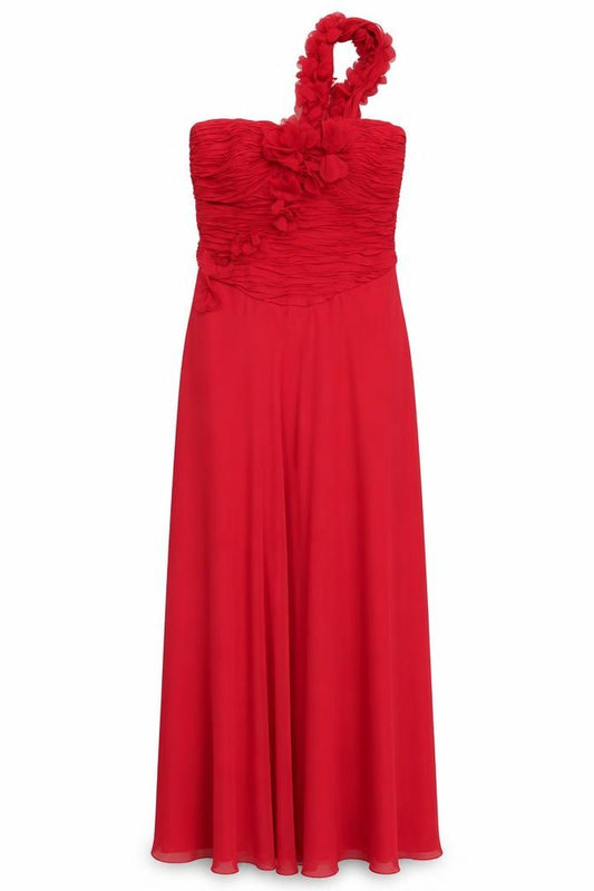 Ben de Lisi Women's Red Halter Maxi Dress - Size 12