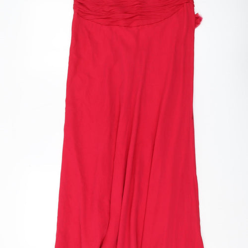 Ben de Lisi Women's Red Halter Maxi Dress - Size 12