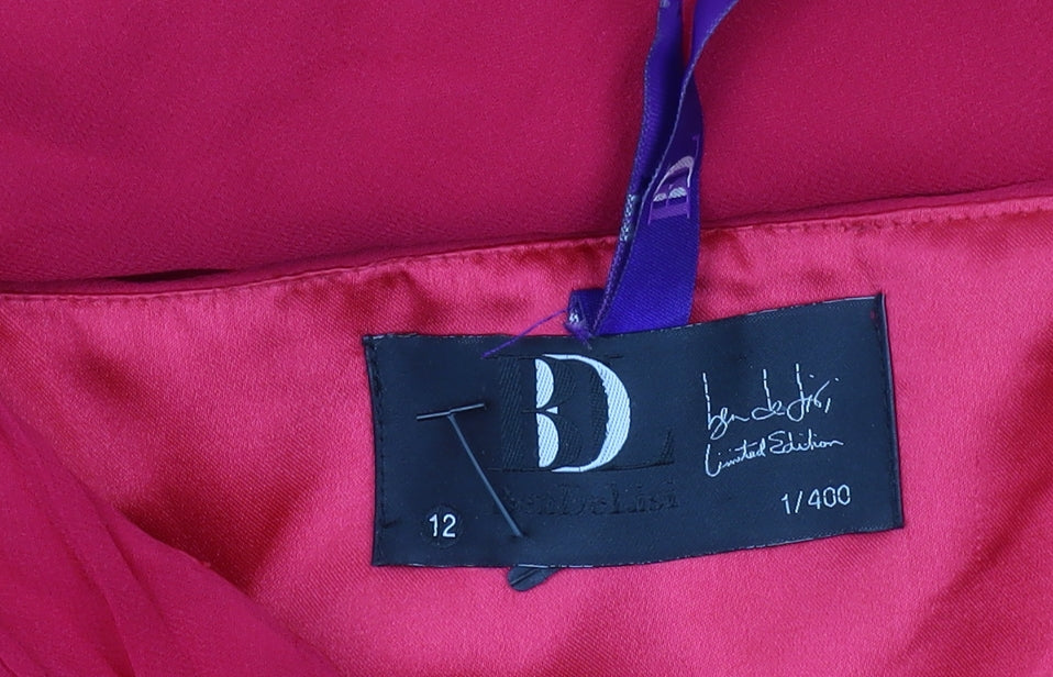 Ben de Lisi Women's Red Halter Maxi Dress - Size 12