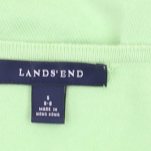 Lands' End Women Green Cardigan S Button Casual