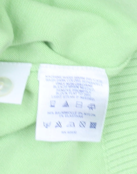 Lands' End Women Green Cardigan S Button Casual