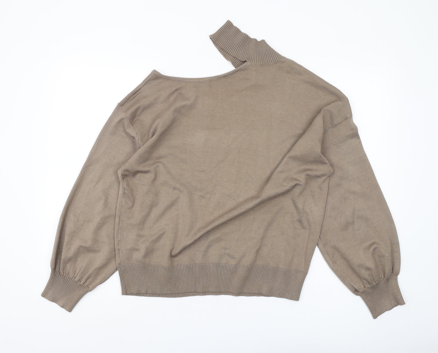 Blue Vanilla Women's Brown Asymmetrical Pullover Jumper