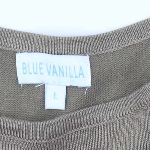 Blue Vanilla Women's Brown Asymmetrical Pullover Jumper
