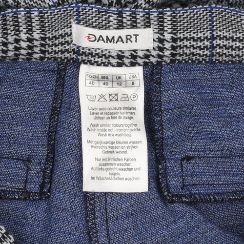 Damart Women's Plaid Dress Pants, Size 12, Multicoloured