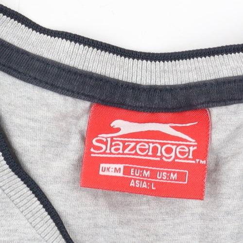 Slazenger Men's Grey Crew Neck T-Shirt M