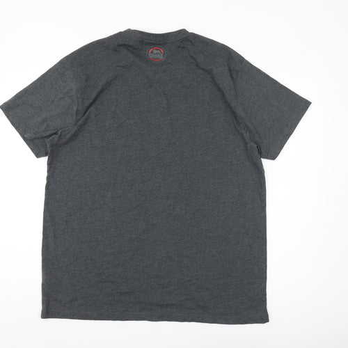 Lonsdale Men's Grey Graphic T-Shirt, Size L
