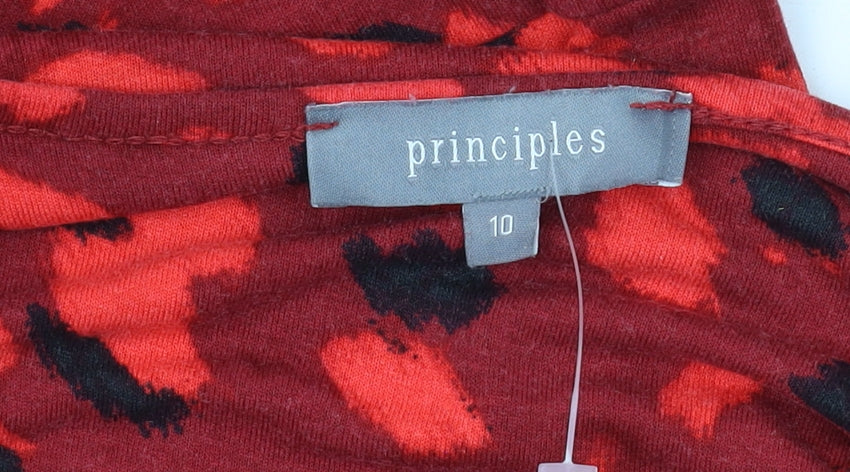 Principles Women's Red Wrap Dress Size 10
