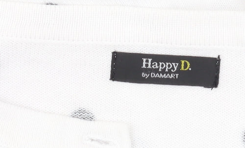 Happy D. Women’s White Polka Dot Cardigan S