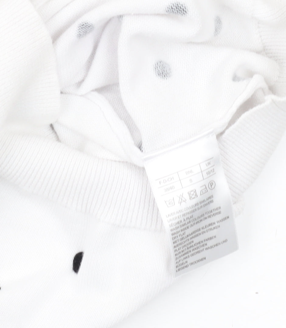 Happy D. Women’s White Polka Dot Cardigan S