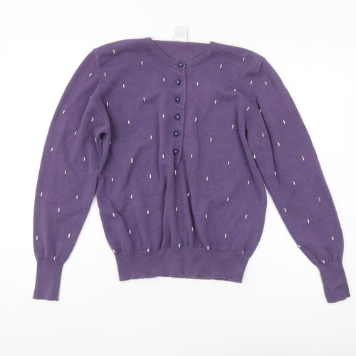 Country Casuals Women's Purple Cardigan, Size S