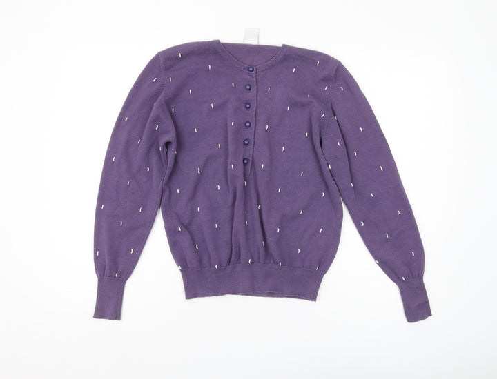 Country Casuals Women's Purple Cardigan, Size S