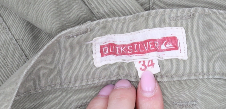 Quiksilver Men's Green Cargo Trousers Size 34