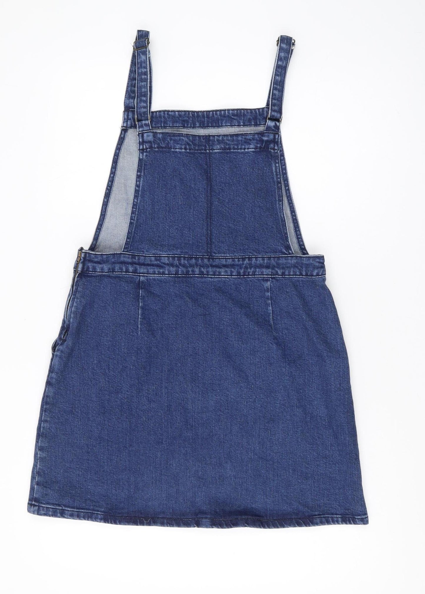 ASOS Women's Blue Denim Pinafore Dress Size 14