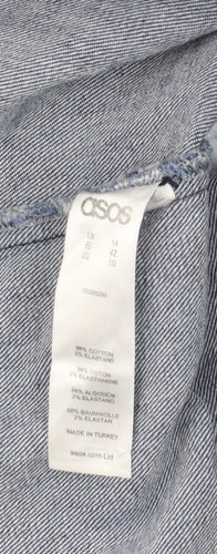 ASOS Women's Blue Denim Pinafore Dress Size 14