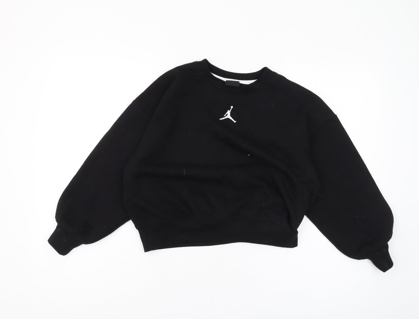 Jordan Girls Black Pullover Sweatshirt M Basketball Logo