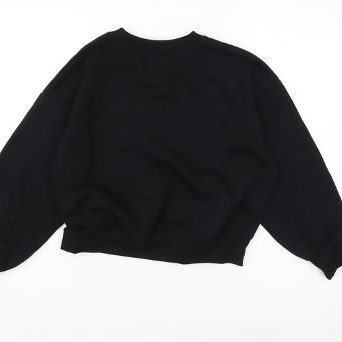 Jordan Girls Black Pullover Sweatshirt M Basketball Logo