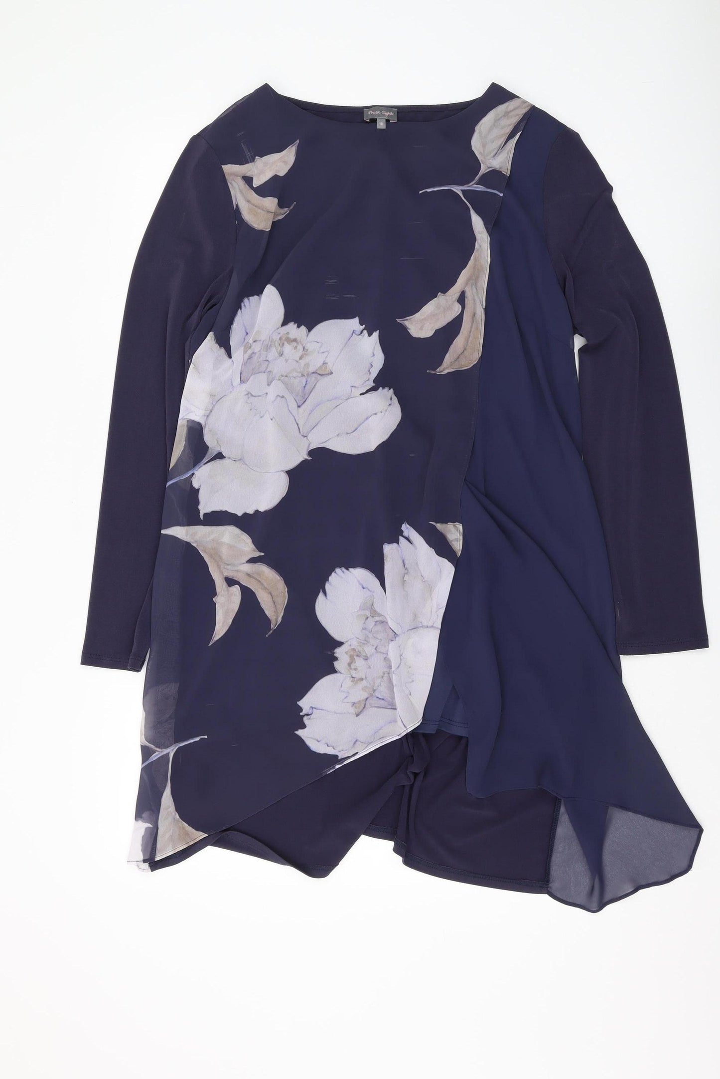 Phase Eight Women's Blue Floral Shift Dress Size 18