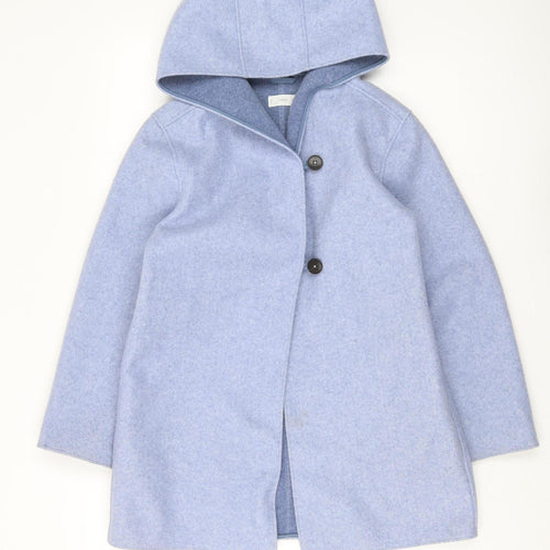 MNG Girls Blue Hooded Coat 11-12 Years - Casual Autumn/Winter Wear