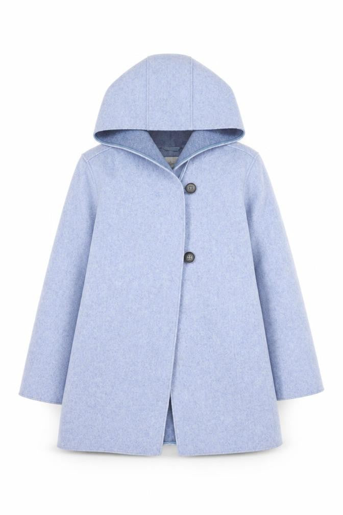 MNG Girls Blue Hooded Coat 11-12 Years - Casual Autumn/Winter Wear