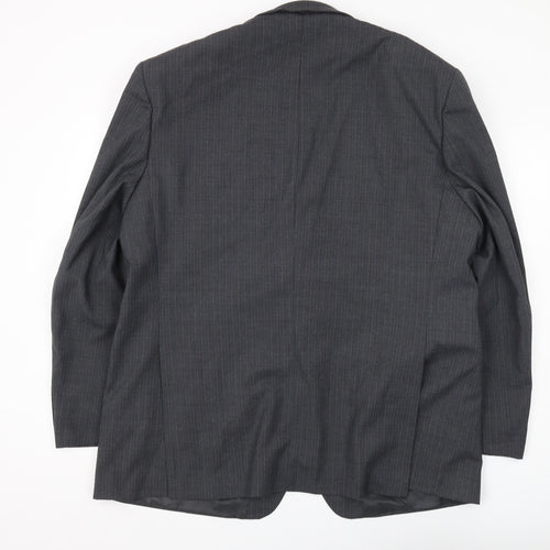 BHS Men's Grey Wool Blend Suit Jacket 48 Inch
