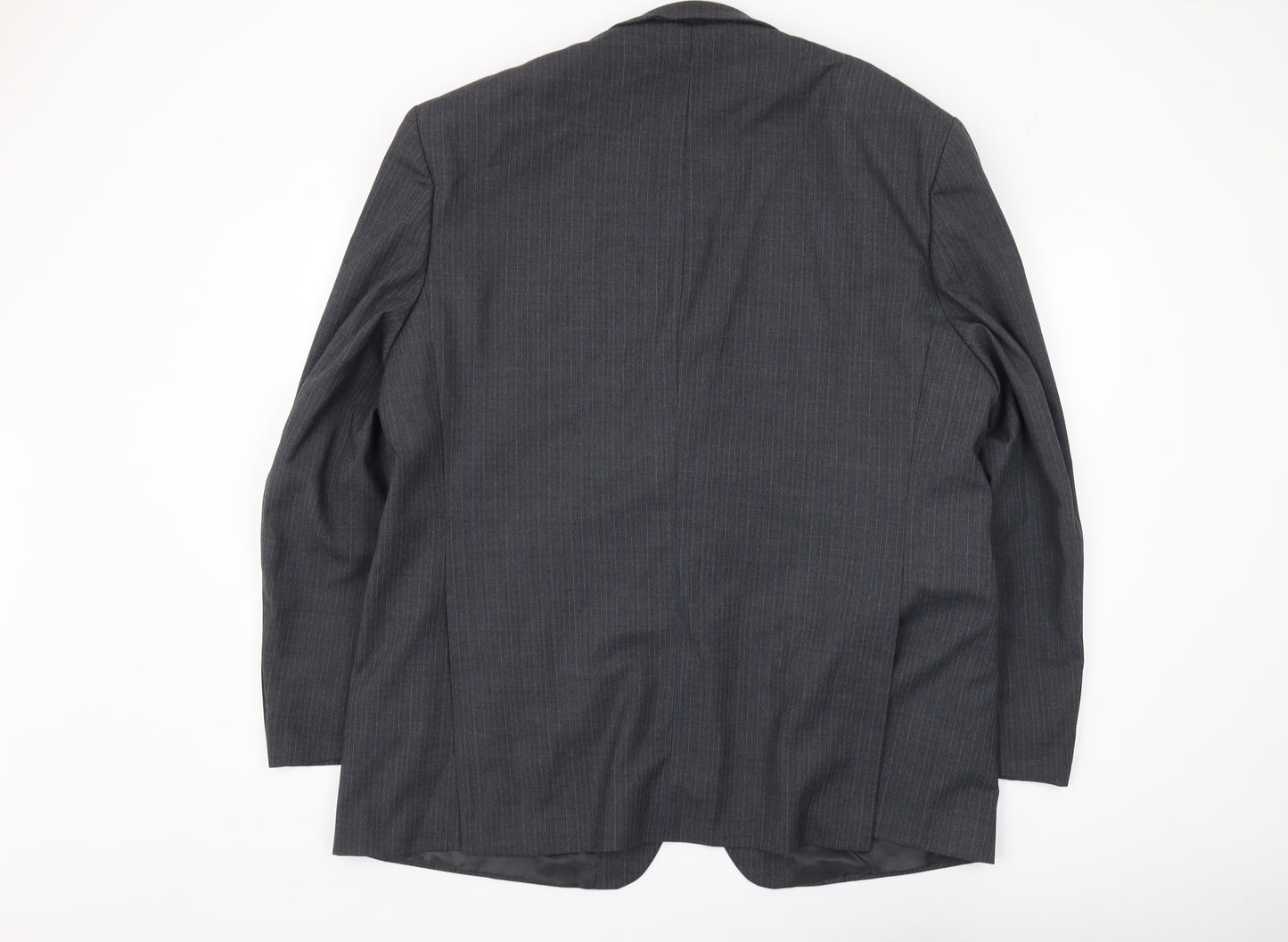 BHS Men's Grey Wool Blend Suit Jacket 48 Inch