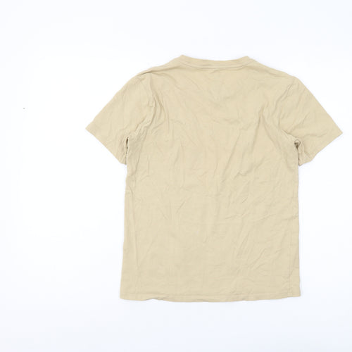 Calvin Klein Boys Beige T-Shirt, Short Sleeve, Medium Size