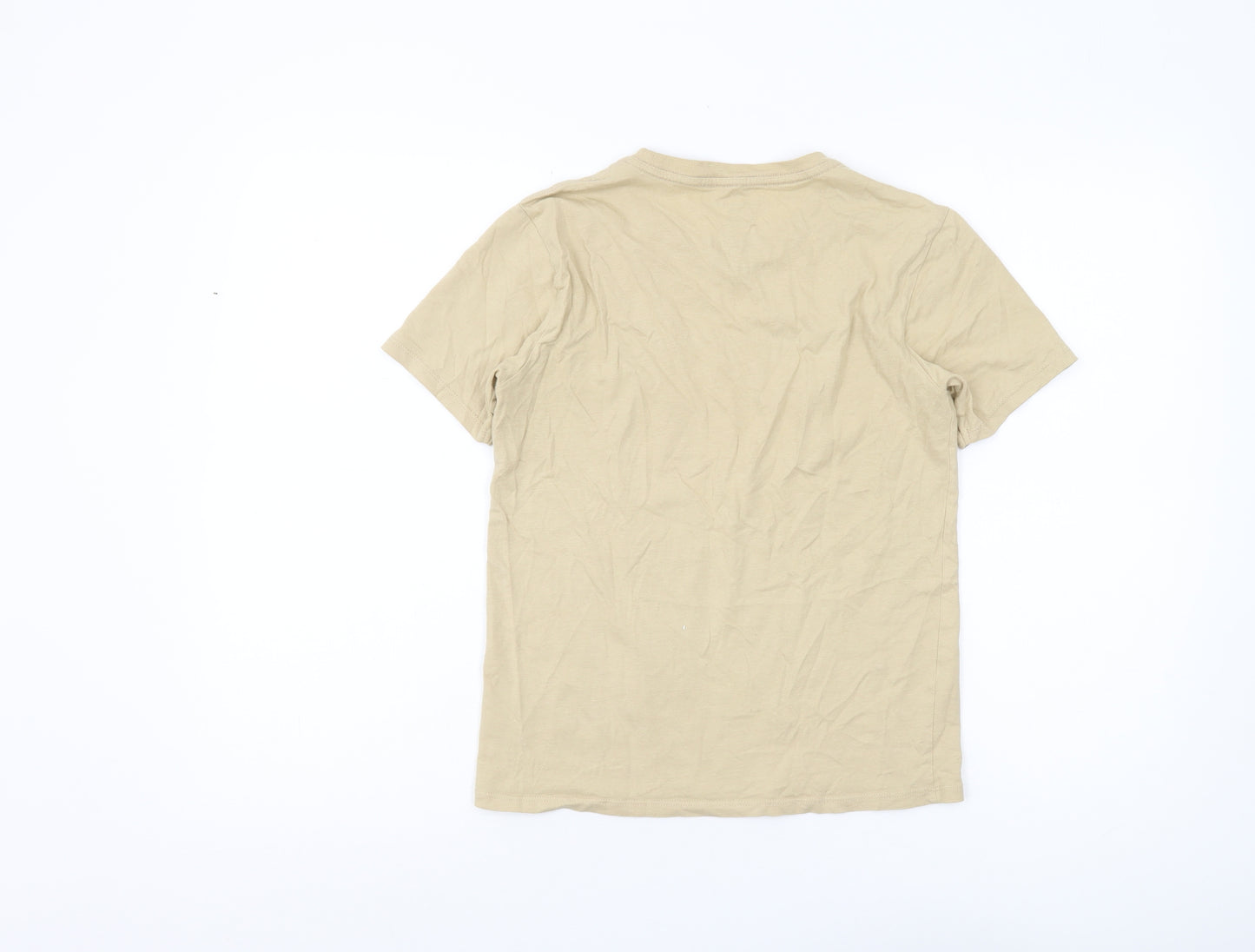 Calvin Klein Boys Beige T-Shirt, Short Sleeve, Medium Size