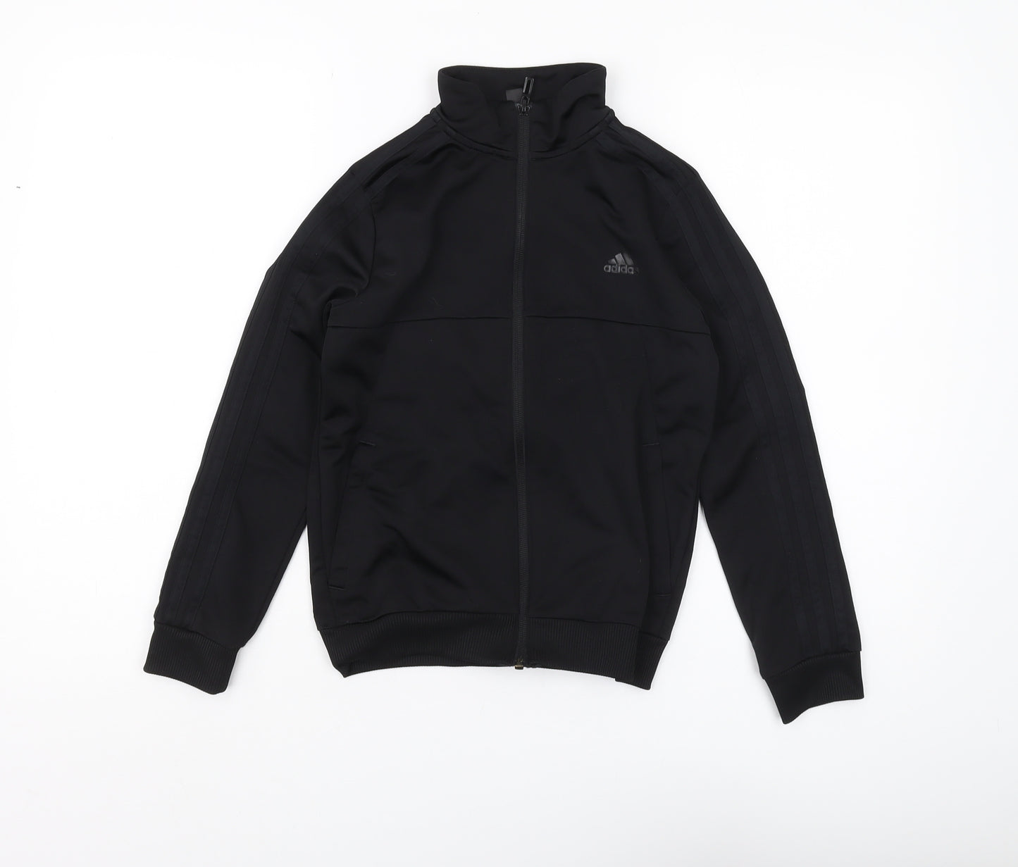 Adidas Boys Black Full Zip Hoodie, Size 9-10 Years