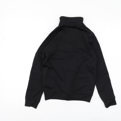 Adidas Boys Black Full Zip Hoodie, Size 9-10 Years
