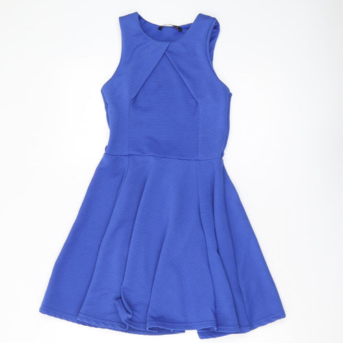 Miso Women's Blue Fit & Flare Dress Size 8