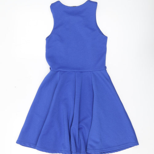 Miso Women's Blue Fit & Flare Dress Size 8