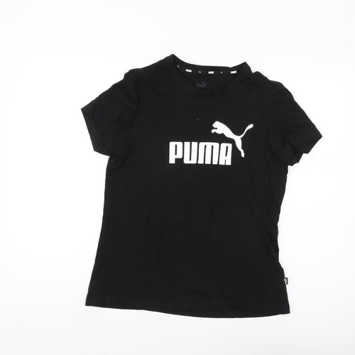 Puma Women's Black M Basic T-Shirt Regular Fit