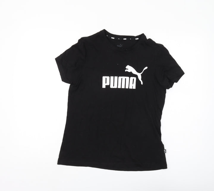 Puma Women's Black M Basic T-Shirt Regular Fit