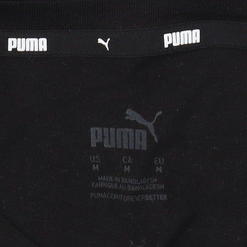 Puma Women's Black M Basic T-Shirt Regular Fit