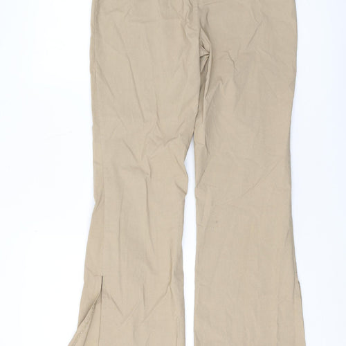 Topshop Women’s Beige Straight Trousers Size 10