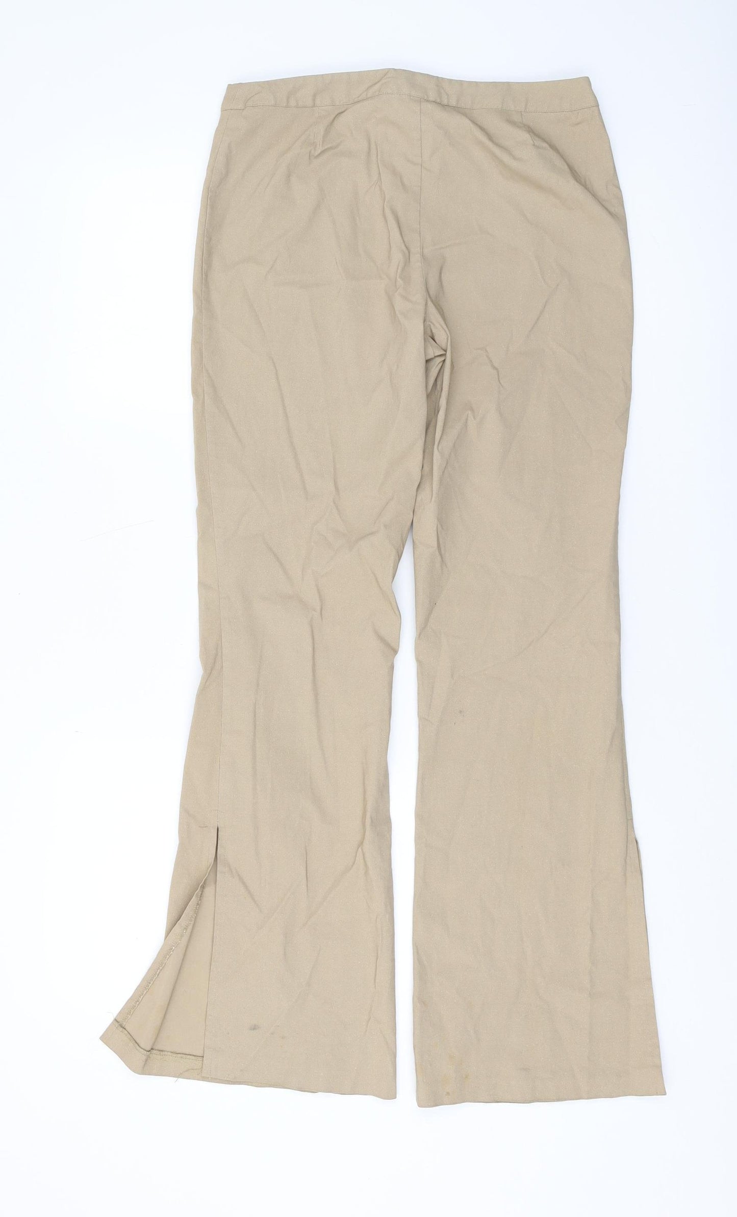 Topshop Women’s Beige Straight Trousers Size 10